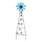 Glitzhome® 44" Metal Flower Wind Spinner Garden Stake